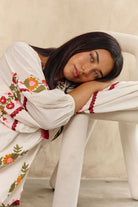 Bahamas Top Acacia Embroidery Tops Naudic