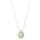 Stone Disc Pendant Necklace Light Blue Necklaces Sun Accessories