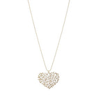 Filigree Heart Pendant Necklce Gold Necklaces Sun Accessories
