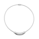 Curved Bar Choker Necklace Silver Necklaces Sun Accessories