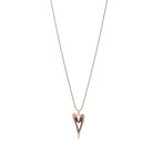 Dual Tone Heart Necklace Necklaces Sun Accessories