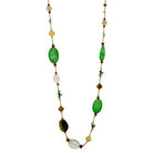 Agate Shell Glass Beaded Necklace Green Necklaces Sun Accessories