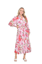 Cotton Blend Long Sleeve Dress Pink Dresses New u Collection 8