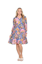 Cotton Blend Long Sleeve Dress Navy Dresses New u Collection 8