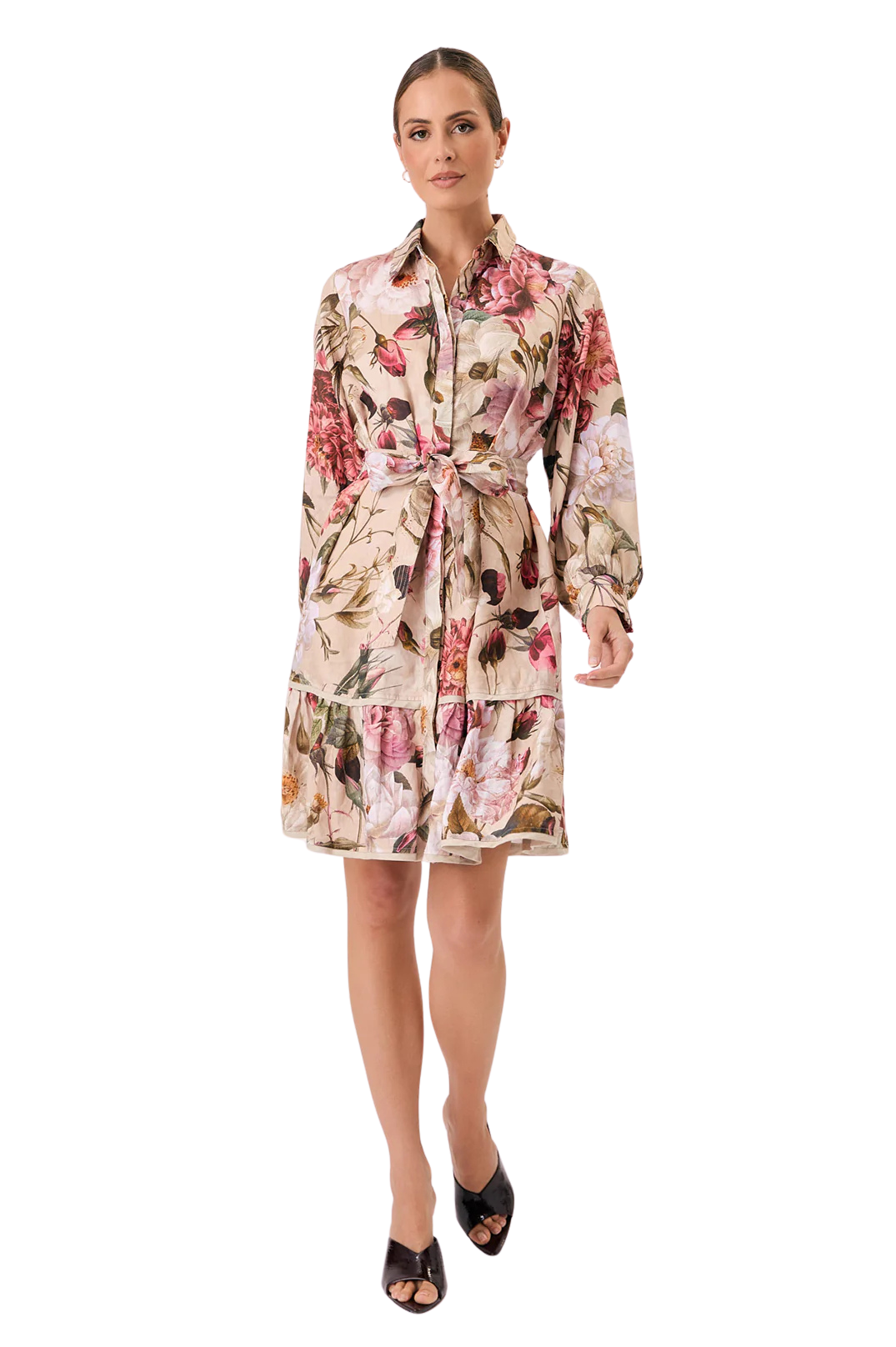 Nathalia Linen Floral Dress Print Dresses Adorne 8