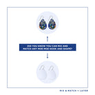 Native Birds Kingfisher Blue Iconic Tear Drop Earring Earrings Moe Moe