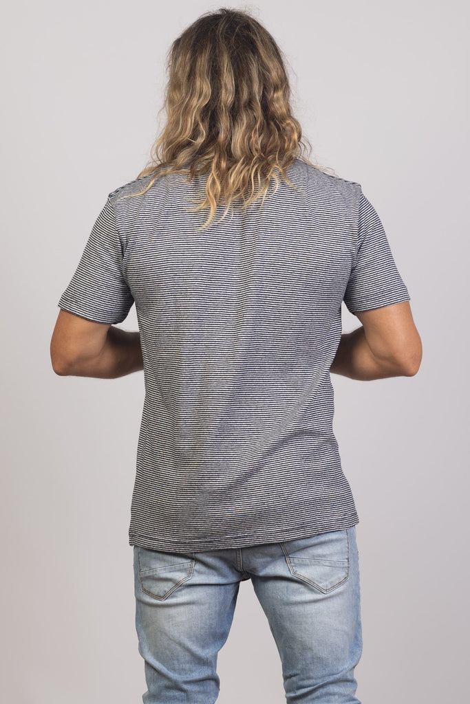 Navy Stripe : Hemp / Organic Cotton - Global Free Style