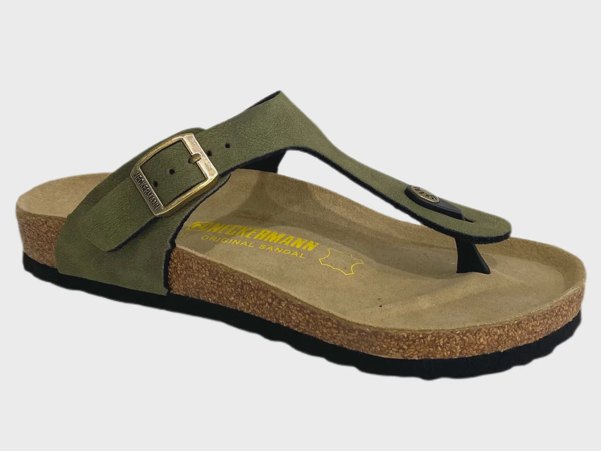 Neckermann Classic Thong Shoe Olive Green Shoes Neckermann
