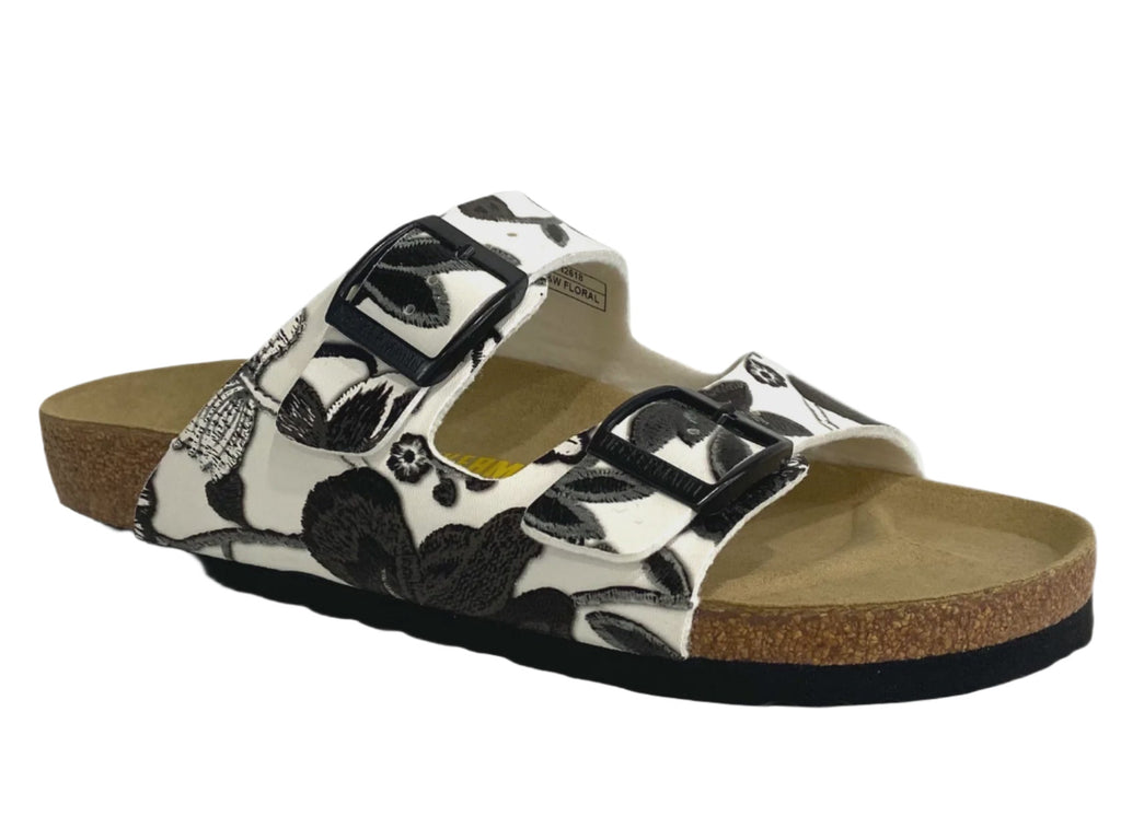 Neckermann Double Bar Shoe Black and White Floral Shoes Neckermann 39 (8)  