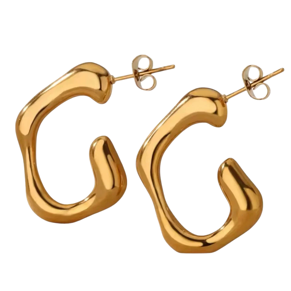Nelli Irregular Small Hoops Earrings Denvi