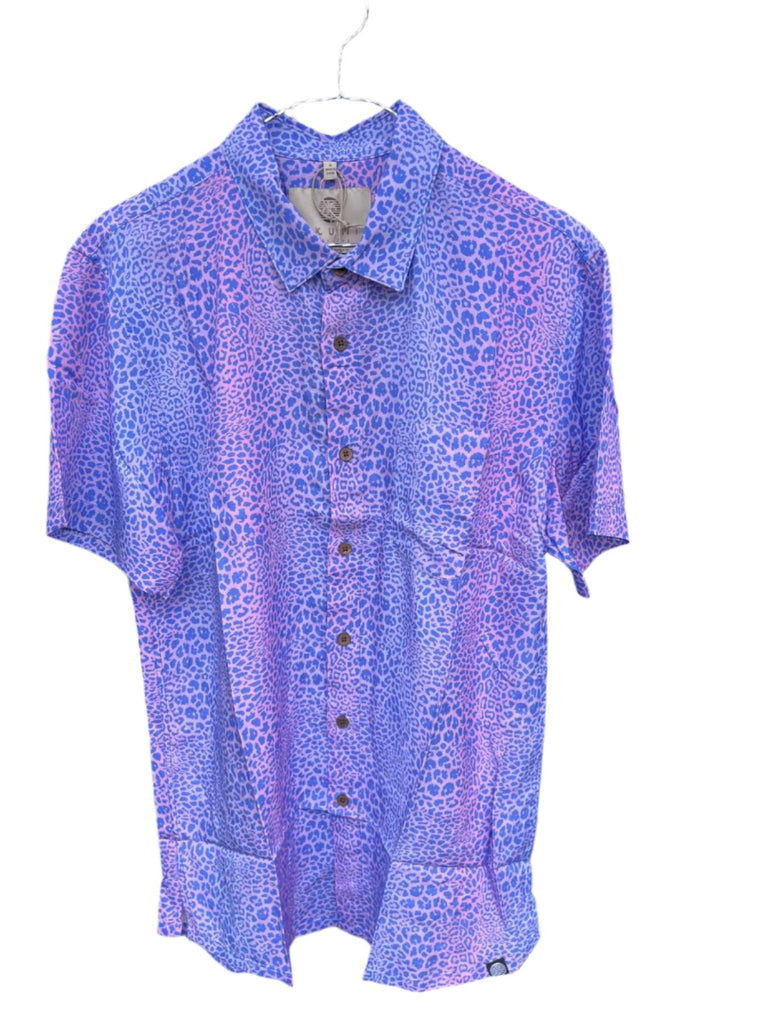 Neon Leopard Rayon Shirt Mens Tops Skumi S