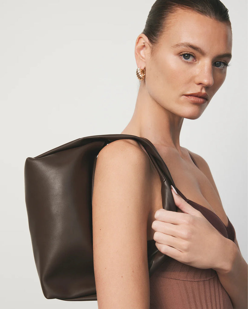 Olive Handle Bag Chocolate Bags and Purses Billini