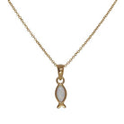 Fish Necklace Gold/White Necklaces Fabienne
