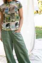 Ollie Pant Mineral Green Bottoms Lazybones