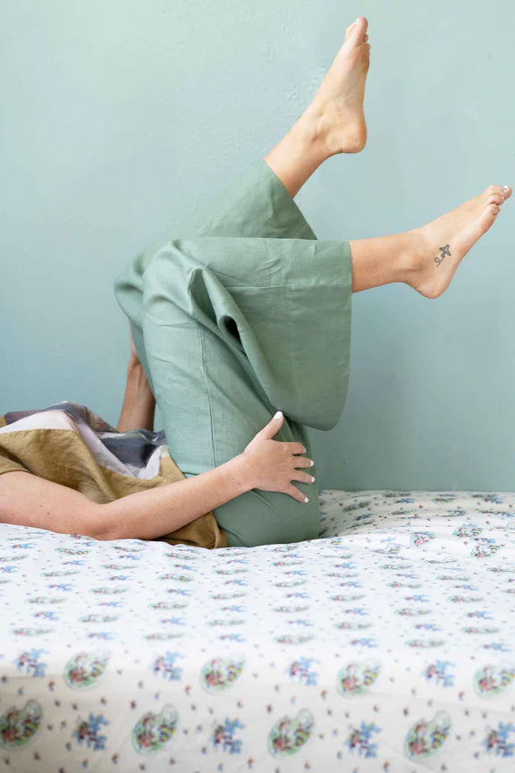 Ollie Pant Mineral Green Bottoms Lazybones