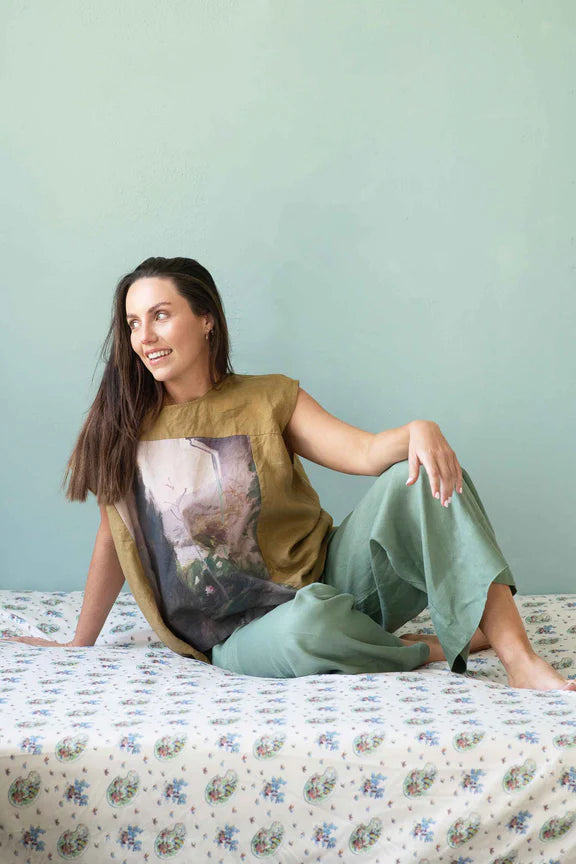 Ollie Pant Mineral Green Bottoms Lazybones