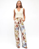 Ophelia Floral Pants Bottoms White Closet XS(6)