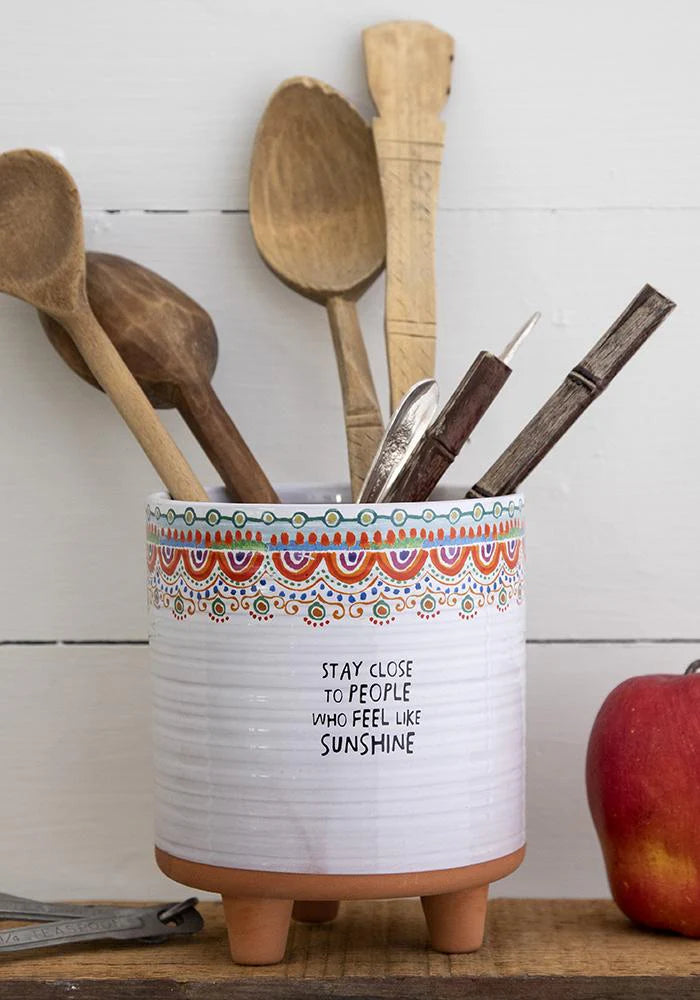Artisan Planter Stay Close To People Who Feel Like Sunshine Gifts and Accessories Natural Life