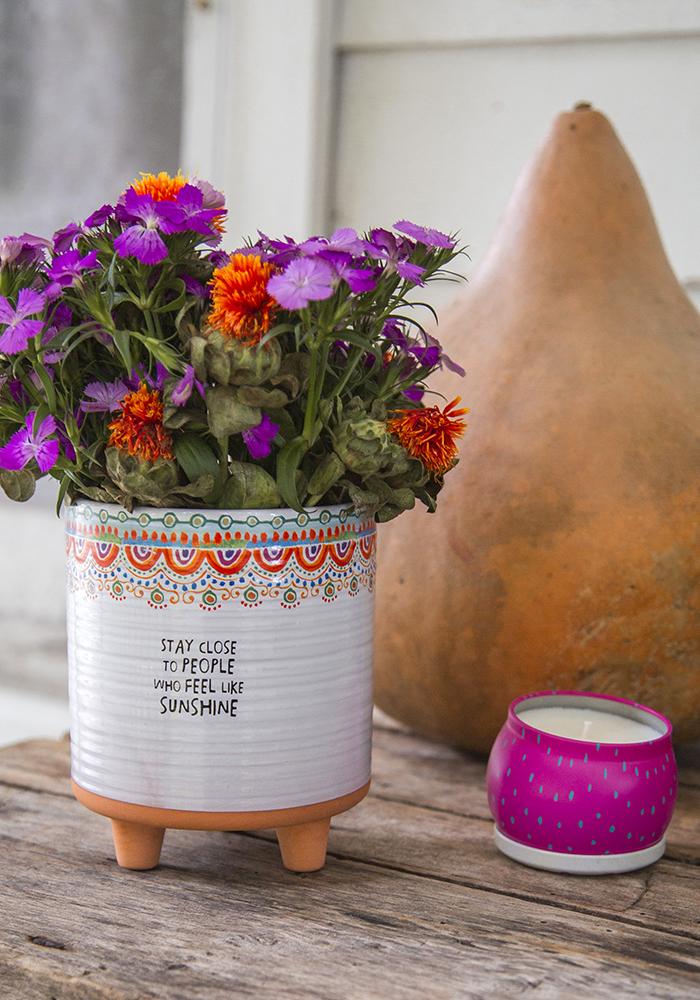 Artisan Planter Stay Close To People Who Feel Like Sunshine Gifts and Accessories Natural Life
