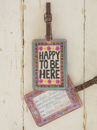 Travel Happy Luggage Tag Happy Here Gifts and Accessories Natural Life