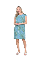Palm Linen Dress Sage - Global Free Style