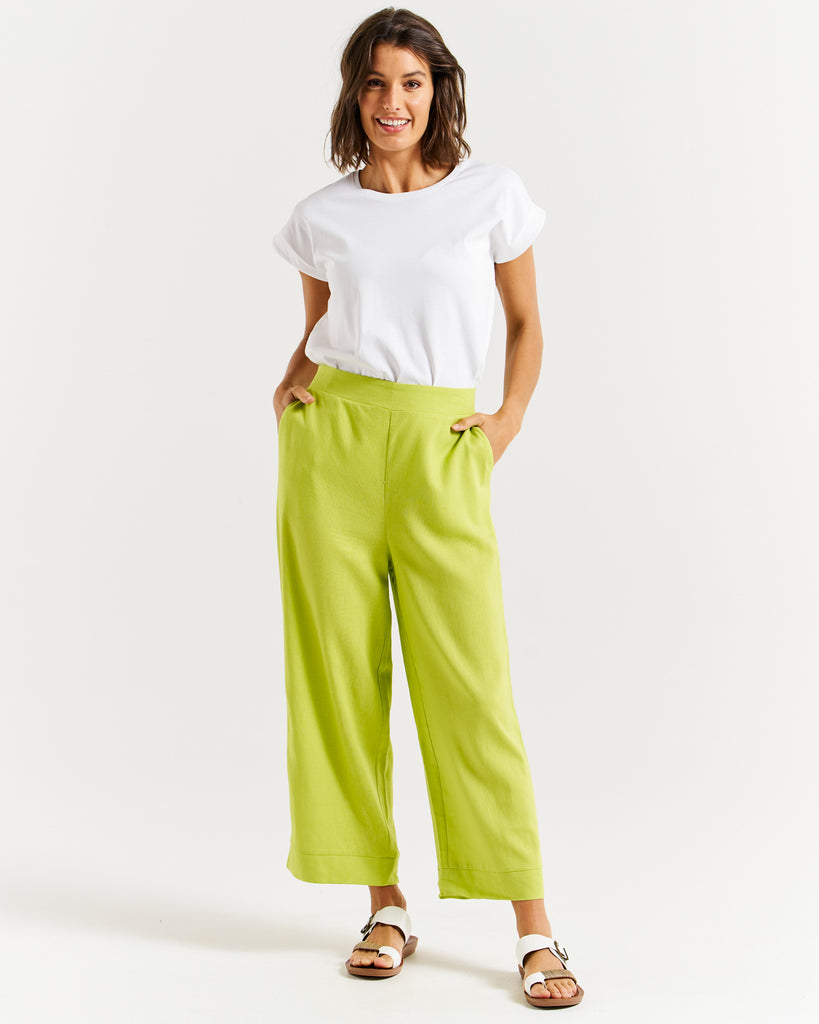 Parker Pant Lime Green Bottoms Betty Basics   