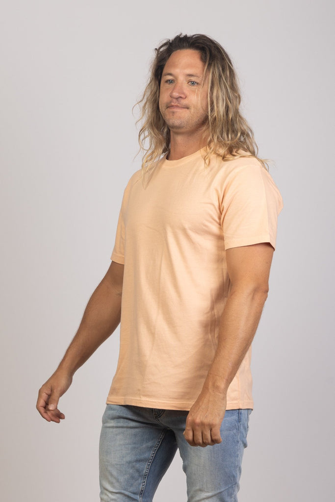 Peach Organic Cotton T Shirt Mens Tops Skumi