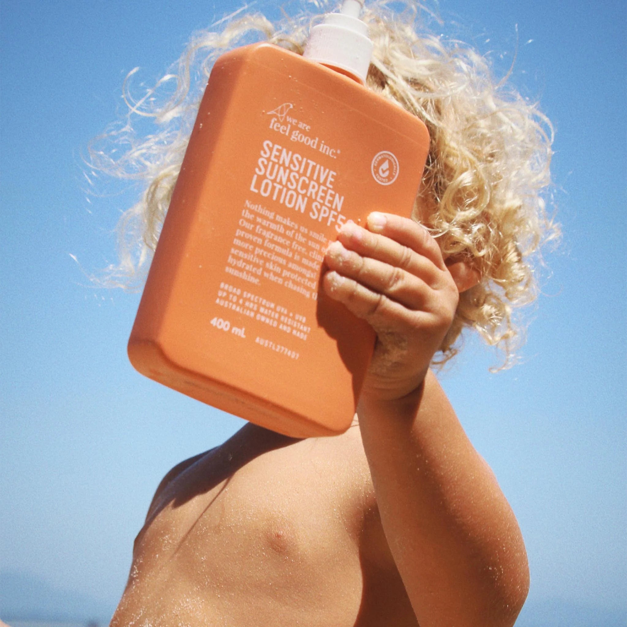 We Are Feel Good Inc Sensitive Sunscreen SPF 50+ - 400ml Body we are feel good inc
