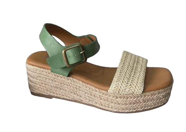 S-vibe Low Wedge Green Shoes Ameise 36
