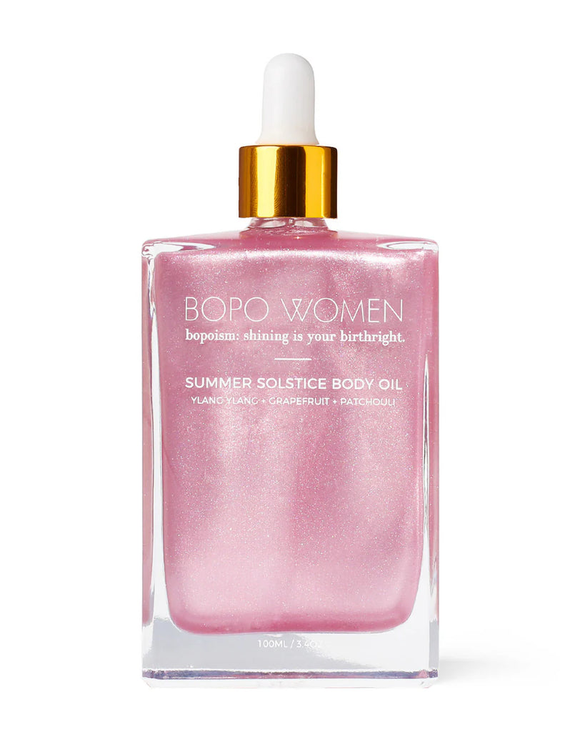 Summer Solstice Body Oil Pink Shimmer Body Bopo Women   