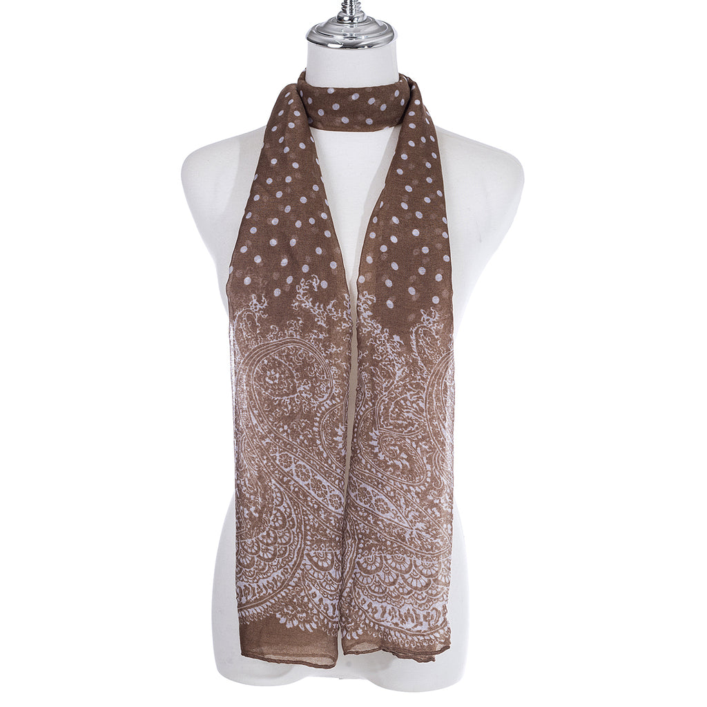 Polka Dot Paisley Scarf Scarves and Sarongs Ivys   