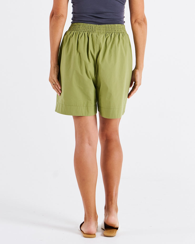 Pomona Cotton Short Pistachio Green Bottoms Betty Basics   