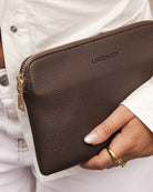 Poppy Clutch Chocolate Bags and Purses Louenhide