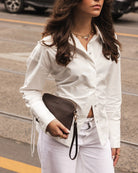 Poppy Clutch Chocolate Bags and Purses Louenhide