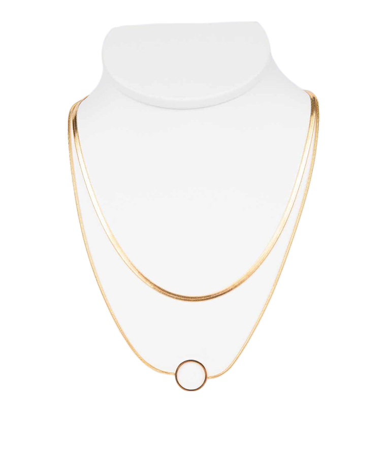 Quincy Double Layer Necklace Gold Necklaces Holiday Trading   