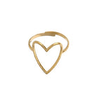 Heart Open Ring Gold Earrings Sun Accessories