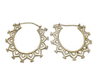 Tribal Brass Earrings Intricate Design Earrings Ombak