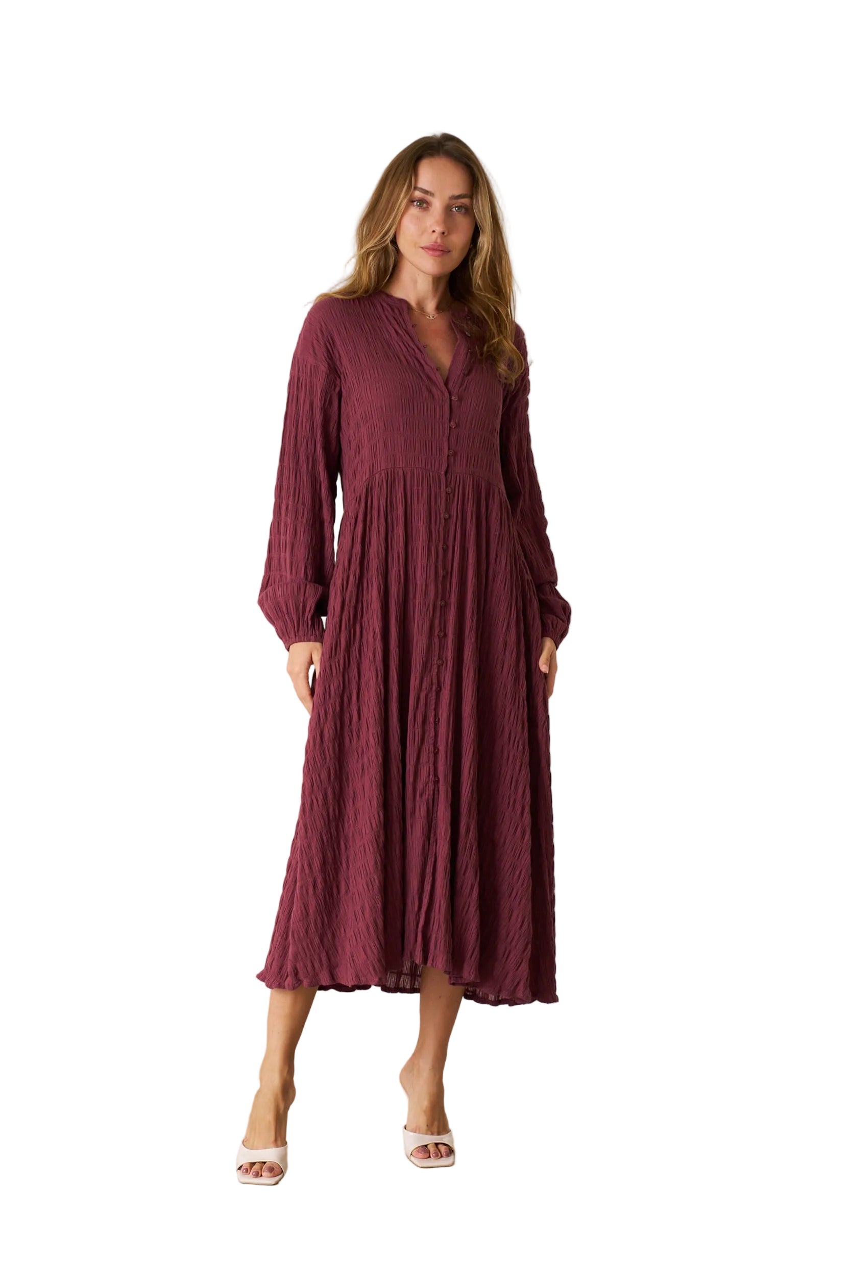 Elissa Cotton Maxi Dress Mulberry Dresses Valeria Label S(8)