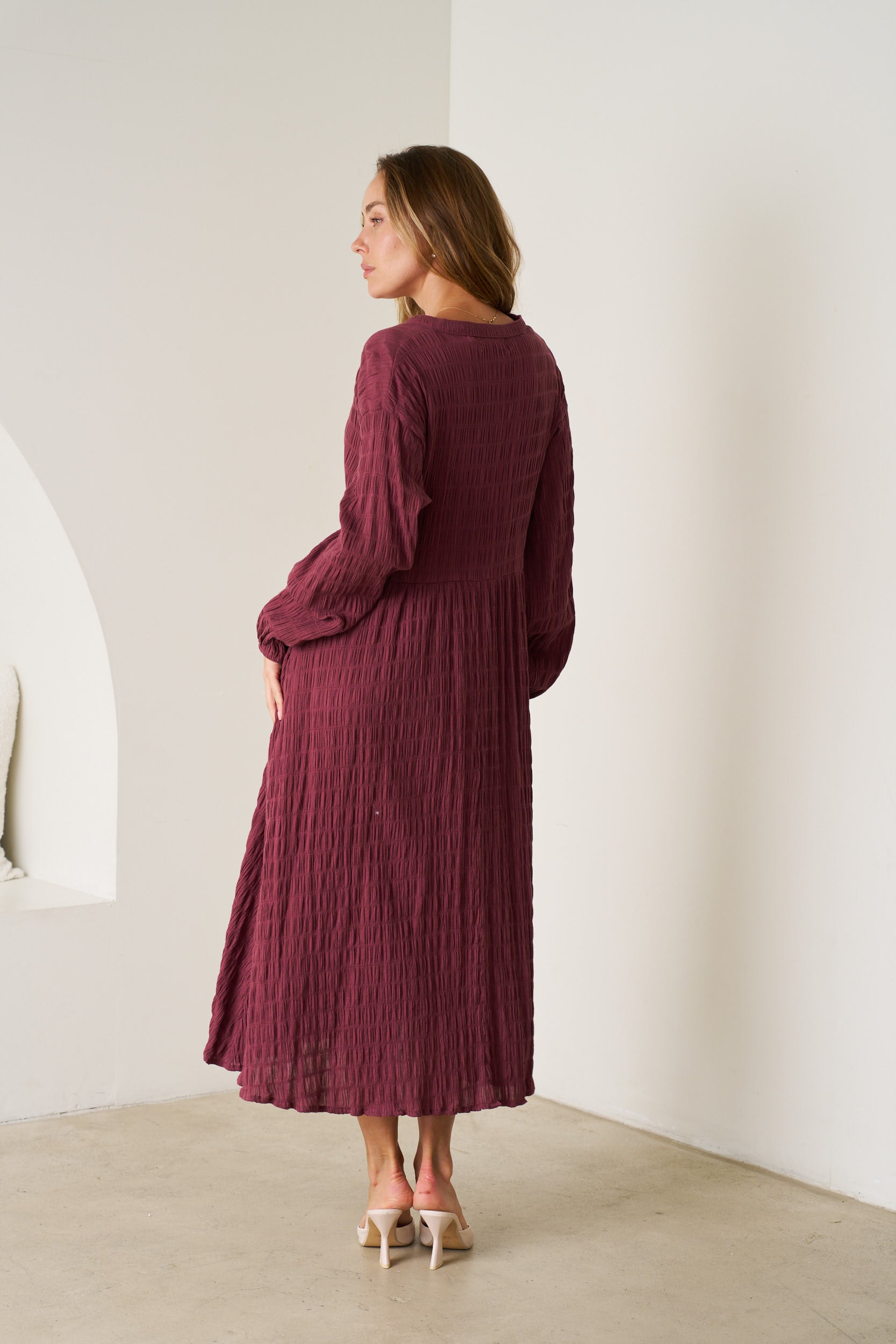 Elissa Cotton Maxi Dress Mulberry Dresses Valeria Label