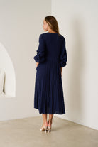 Elissa Cotton Maxi Dress Midnight Blue Dresses Rose Bullet