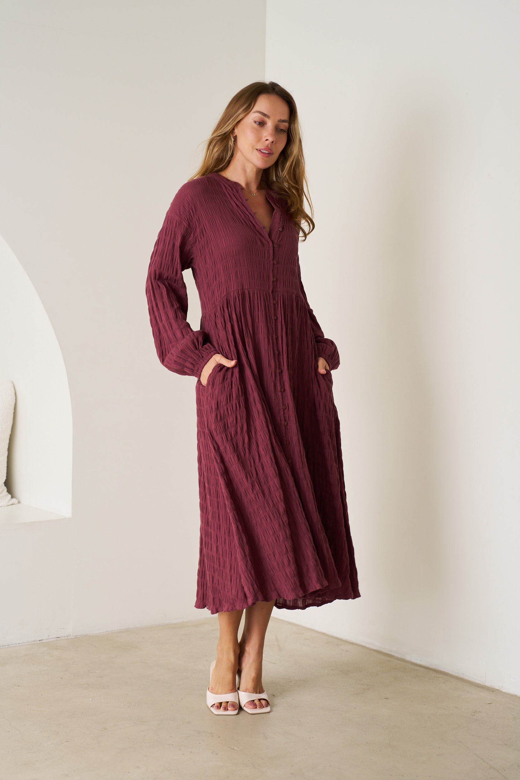 Elissa Cotton Maxi Dress Mulberry Dresses Rose Bullet