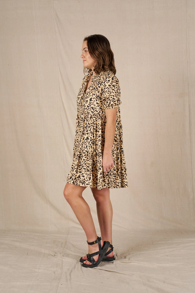 Kenya Hemp Dress Leopard - Global Free Style