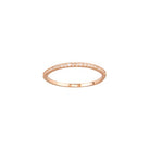 Rose Gold Half Crystal Band Ring Rings Tiger Tree