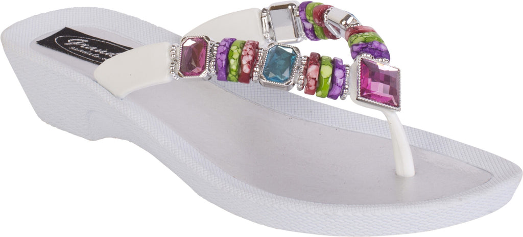 Rainbow Thong White Shoes Grandco 38(7)  