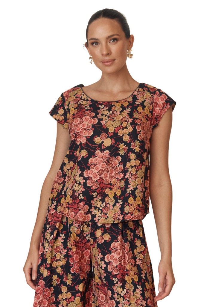 Remi Top Autumn Blossom Tops MahaShe L(12)  