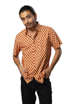 Retro Flame Cotton Mens Shirt - Global Free Style