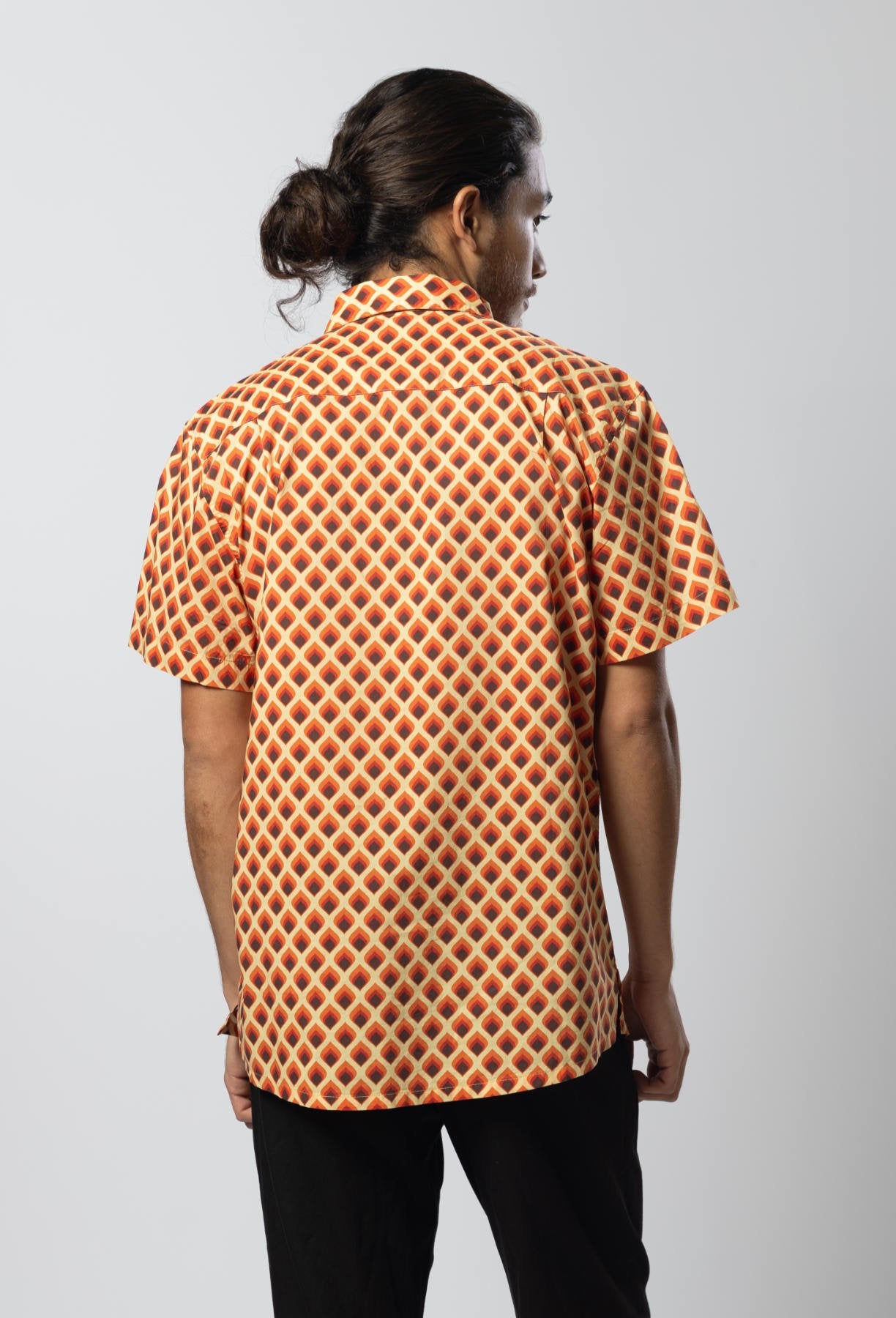 Retro Flame Cotton Mens Shirt - Global Free Style