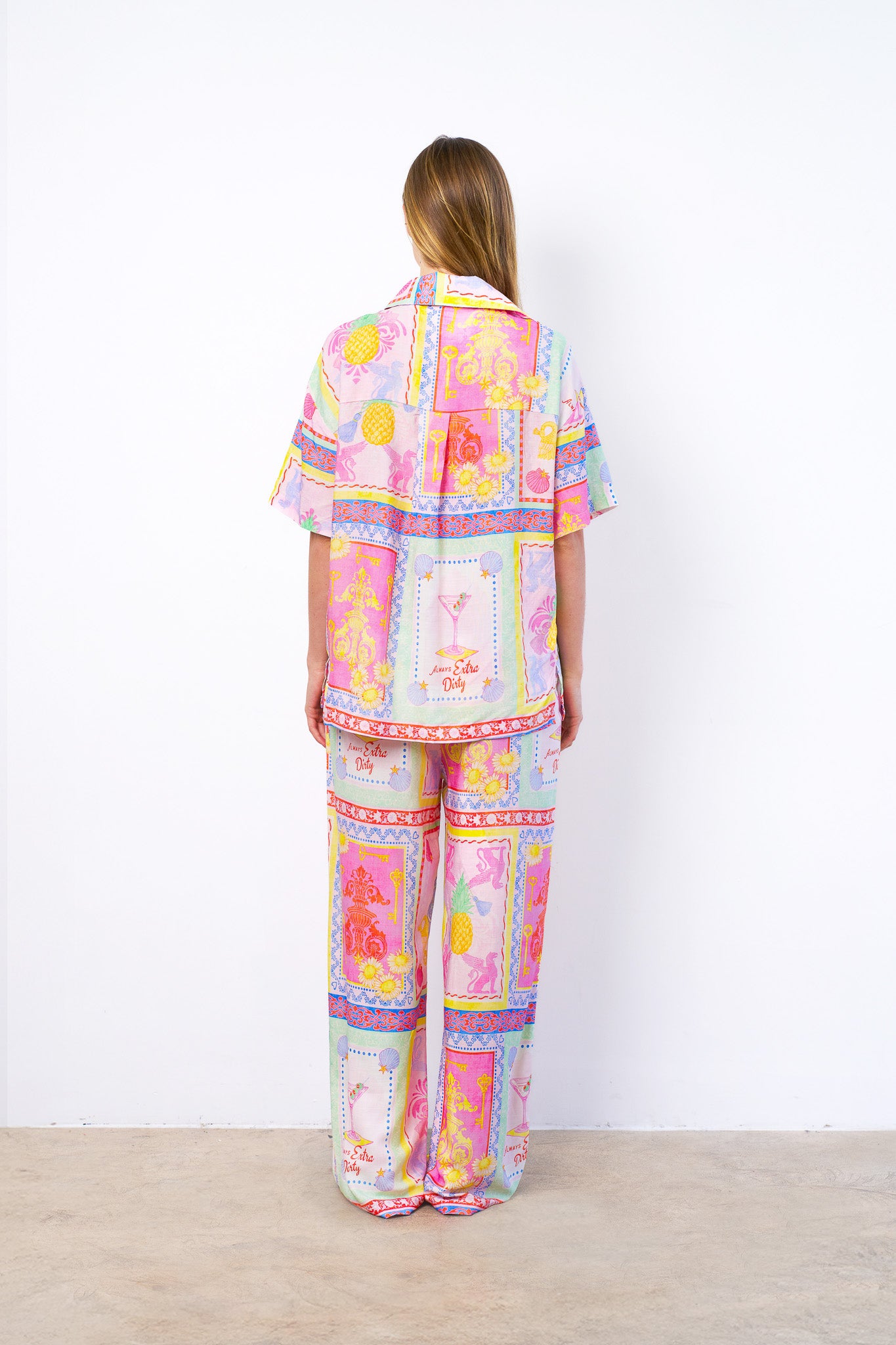 Rhea Pant Pink Print Dresses Boho