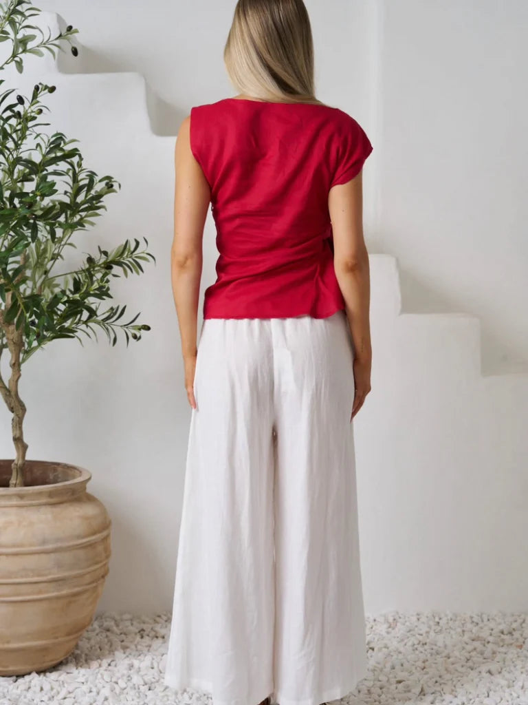 Rihanna Top Berry Red Tops Valeria Label