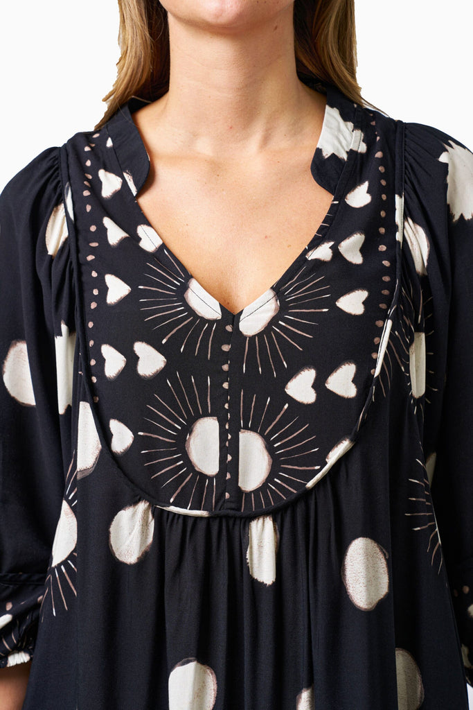 Rodgers Dress - Black Dot Dresses Boho